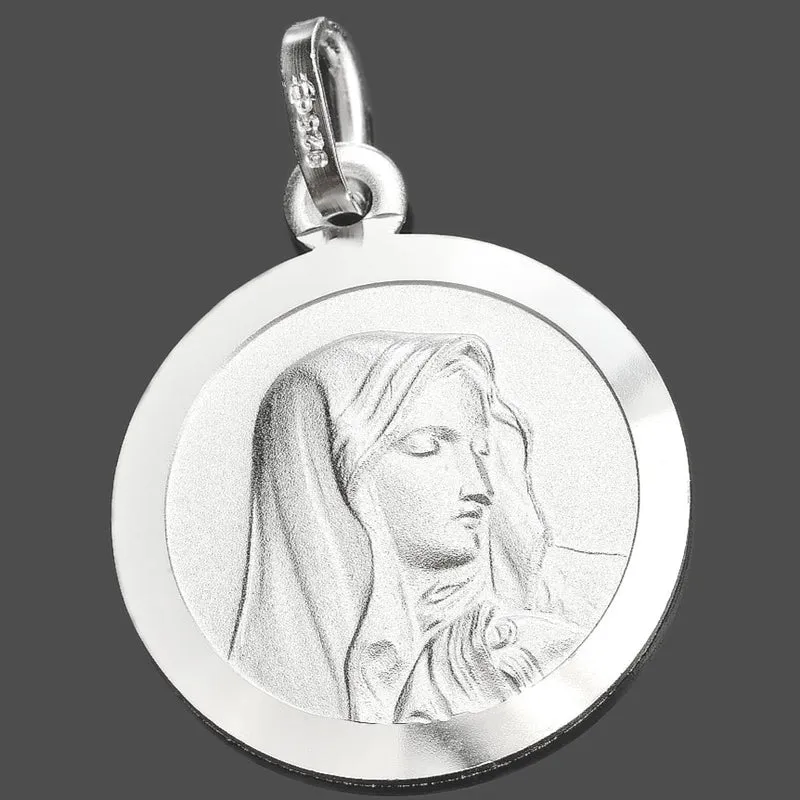 MADONNA ANHÄNGER SILBER, CHRISTLICHER CHARM, SILBERSCHMUCK