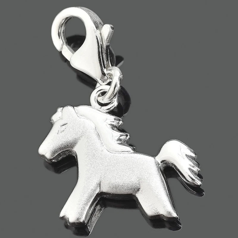 SILBERANHÄNGER PONY CHARM PFERD 925 SILBER PFERDE CHARMS