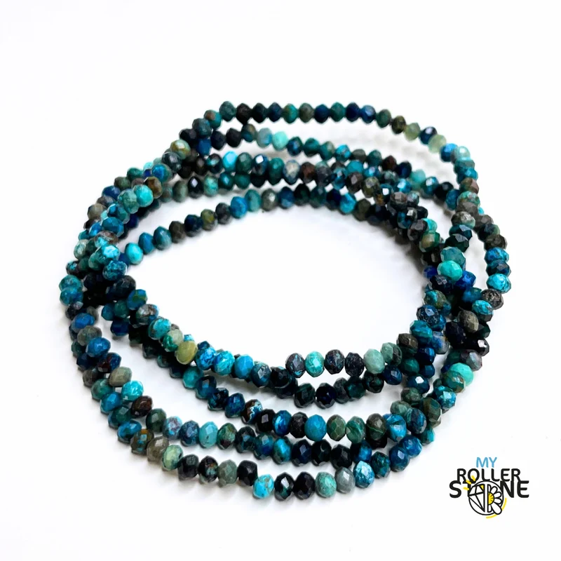 Facettiertes Azurit-Armband