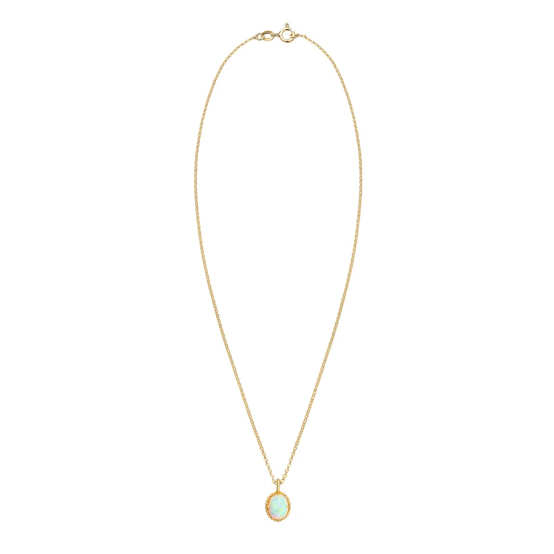 Halskette | Opal (Weiß)