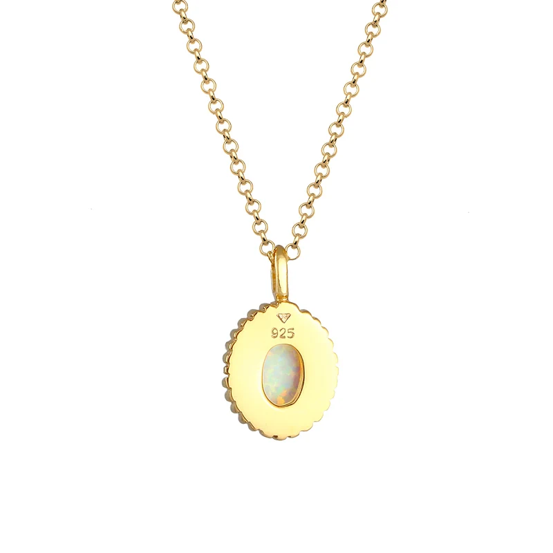 Halskette | Opal (Weiß)
