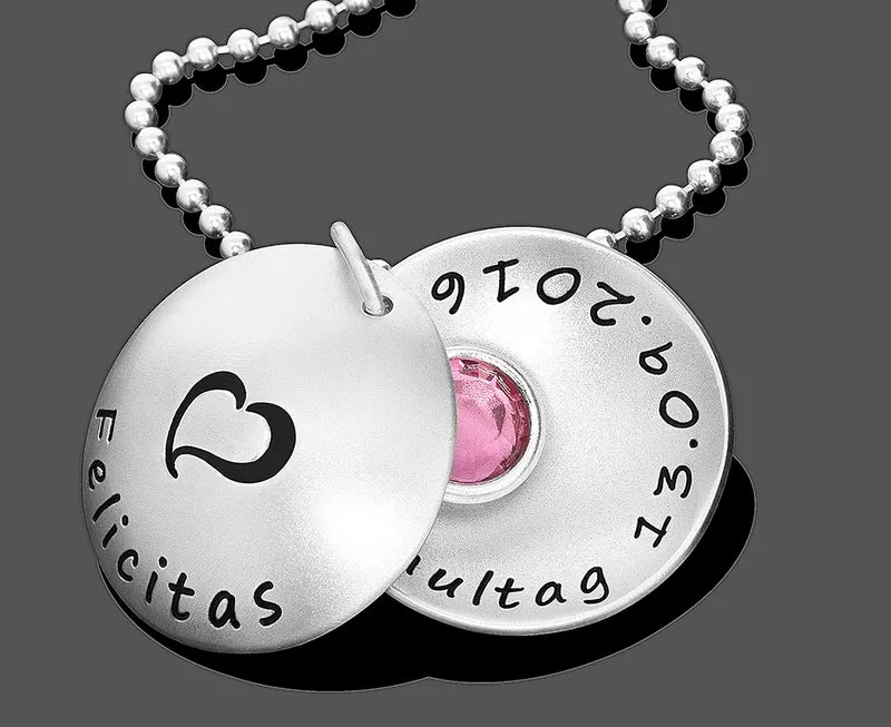 KINDERSCHMUCK 925 SILBER HALSKETTE GRAVUR, EINSCHULUNG KETTE NAMENSSCHMUCK