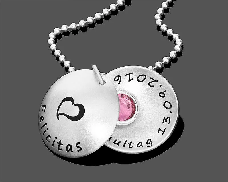 KINDERSCHMUCK 925 SILBER HALSKETTE GRAVUR, EINSCHULUNG KETTE NAMENSSCHMUCK
