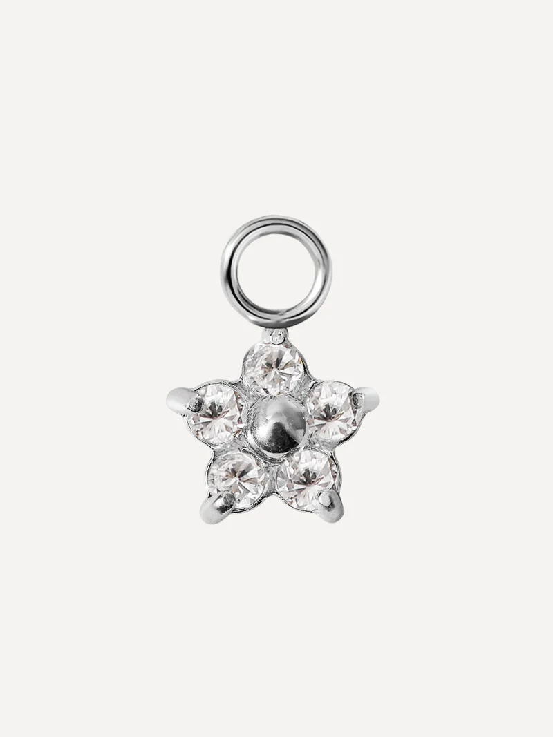 8x7mm Shining Floral Ohrring-Charm