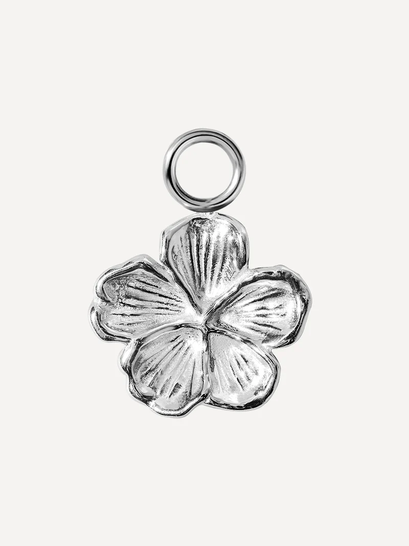 11,6x10,2mm Floral Bloom Ohrring-Charm