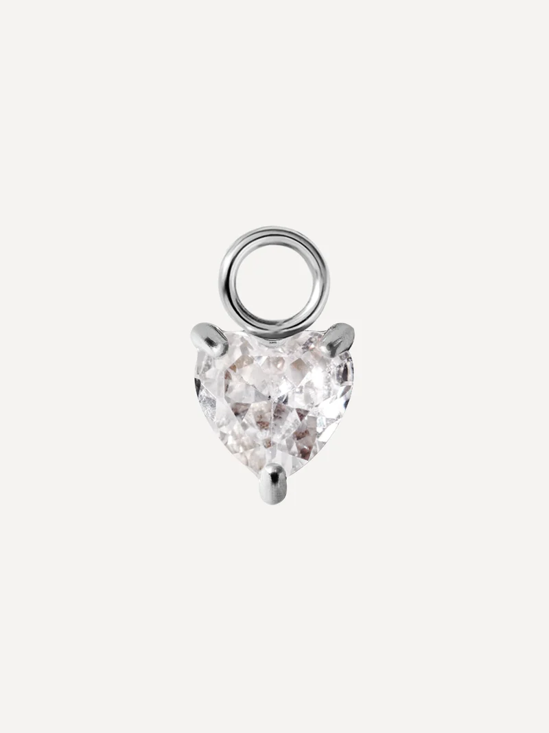 6,5x7,2mm Unique Love Ohrring-Charm