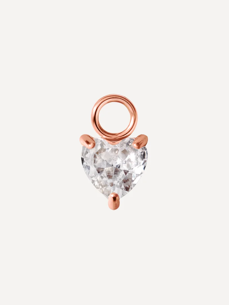 6,5x7,2mm Unique Love Ohrring-Charm