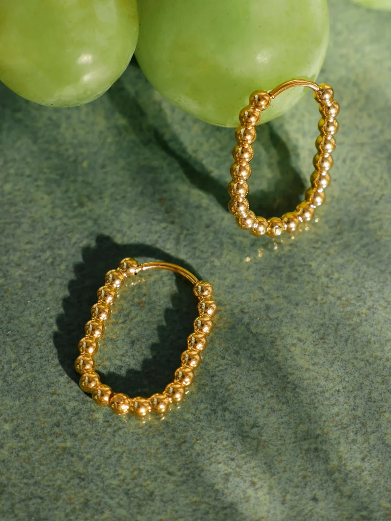 19mm Oval Bubble Ohrringe