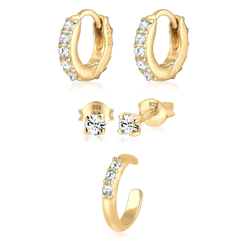 Ohrringset | Mit Kristallen von Swarovski® (Weiß)