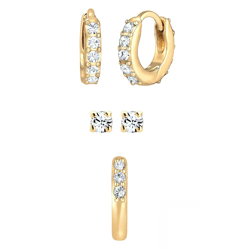 Ohrringset | Mit Kristallen von Swarovski® (Weiß)