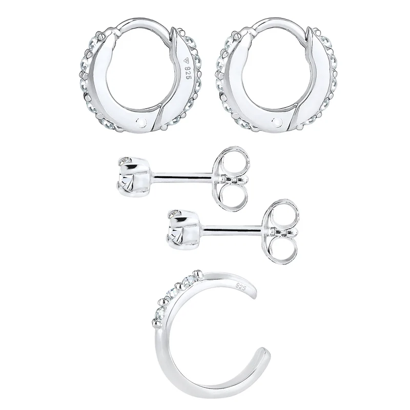 Ohrringset | Mit Kristallen von Swarovski® (Weiß)