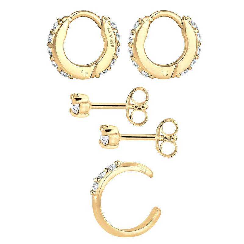 Ohrringset | Mit Kristallen von Swarovski® (Weiß)
