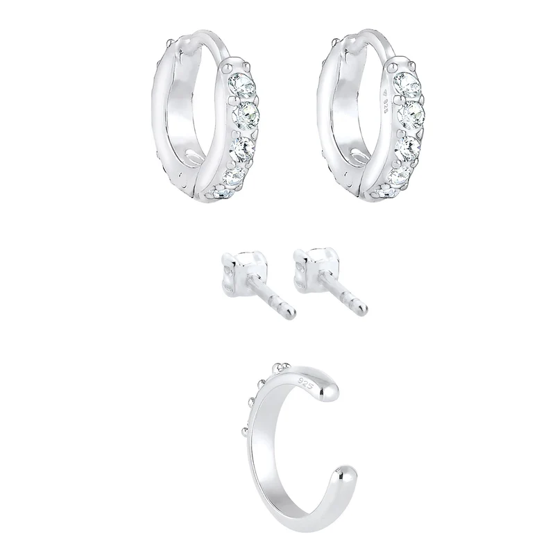 Ohrringset | Mit Kristallen von Swarovski® (Weiß)
