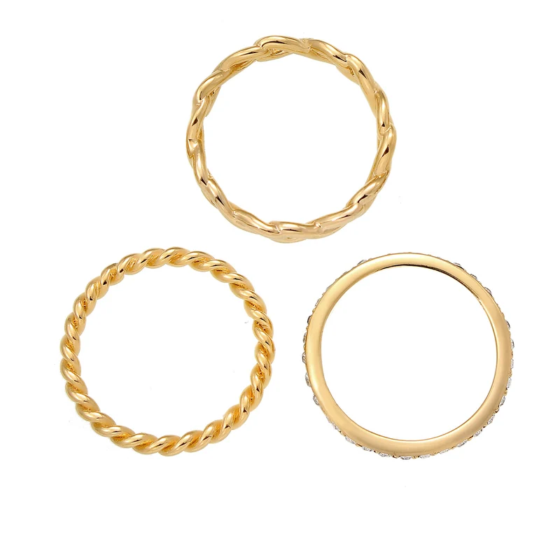 Ringset Infinity | Mit Kristallen von Swarovski® (Weiß)