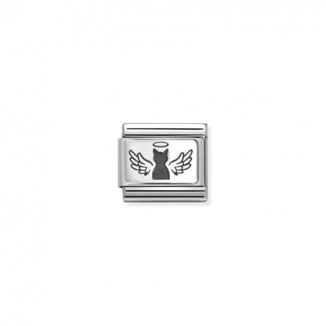 Classic Silver Angel Cat Animal Charms
