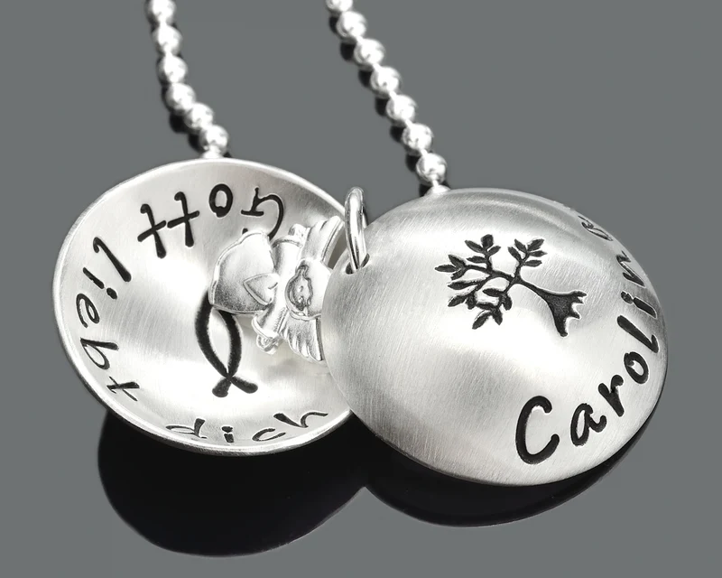 ENGEL KETTE, TAUFKETTE MIT GRAVUR, TAUFGESCHENK, TAUFFISCH