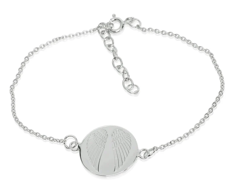 925 SILBER ARMBAND MIT FLÜGEL, SCHMUCK ZUR TAUFE, GESCHENK KOMMUNION