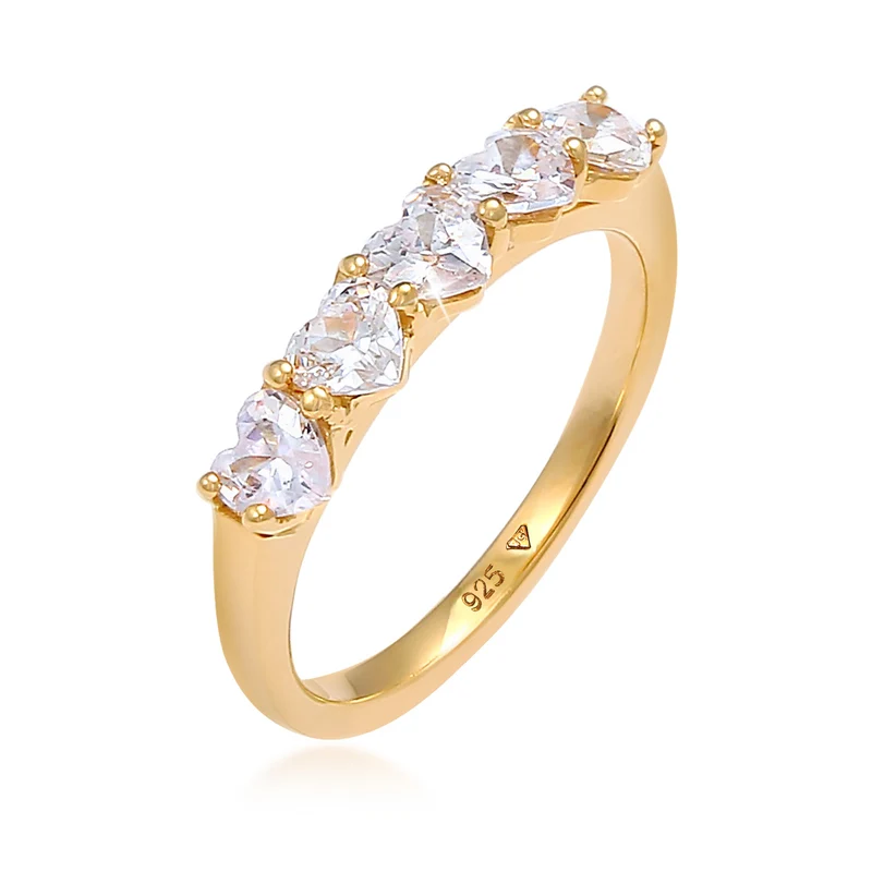 Ring Herz | Zirkonia ( Weiß )