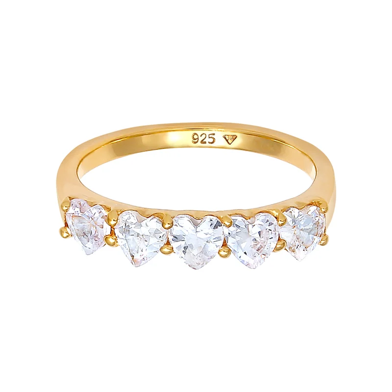 Ring Herz | Zirkonia ( Weiß )