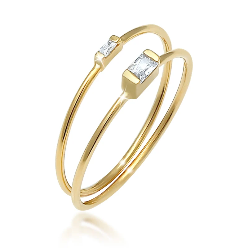 Ringset | Zirkonia ( Weiß )