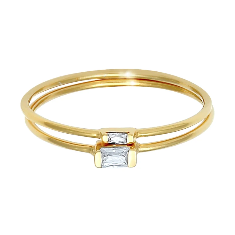Ringset | Zirkonia ( Weiß )