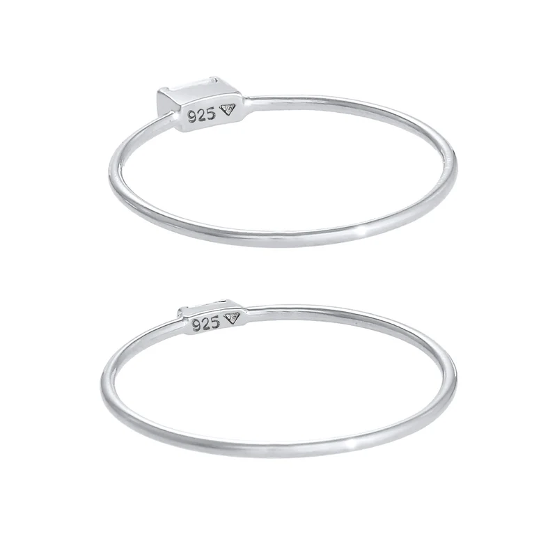 Ringset | Zirkonia ( Weiß )