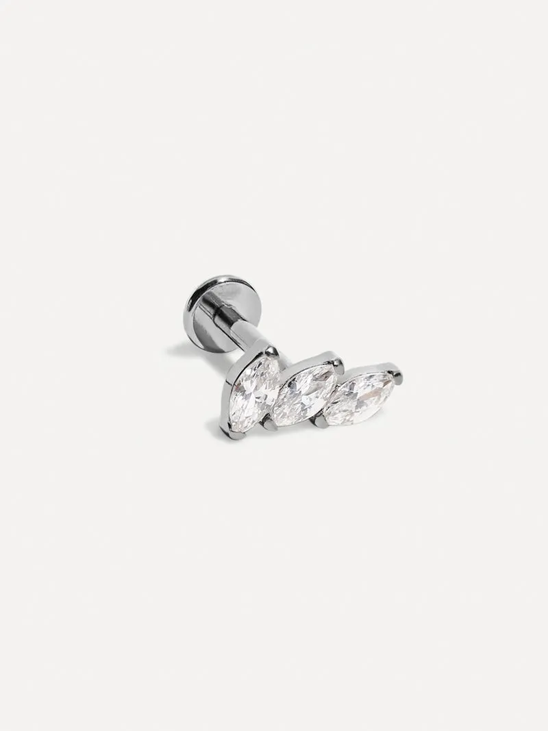 Pave Leaf Titan Piercing