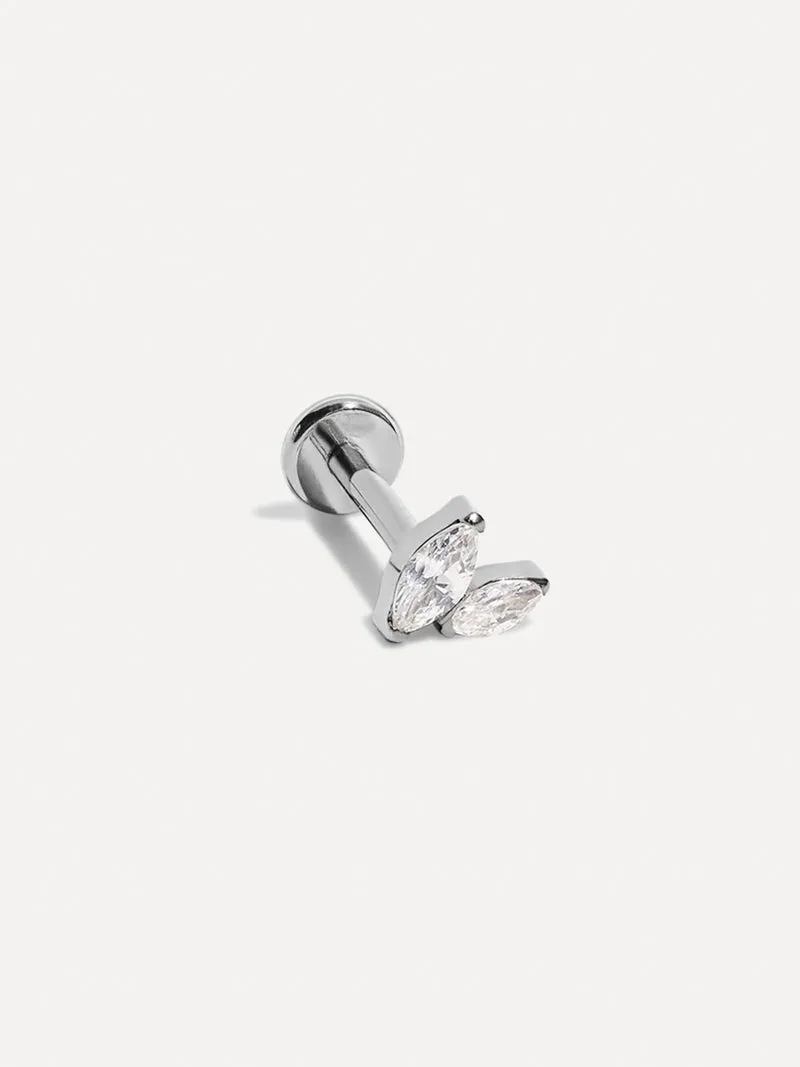 Double Marquise Leaf Titan Piercing