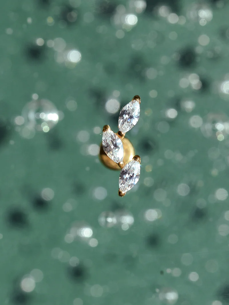 Curved Leaf Titan Piercing