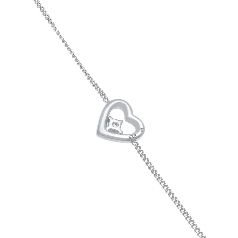 Armband Herz | Diamant ( Weiß, 0,03 ct )