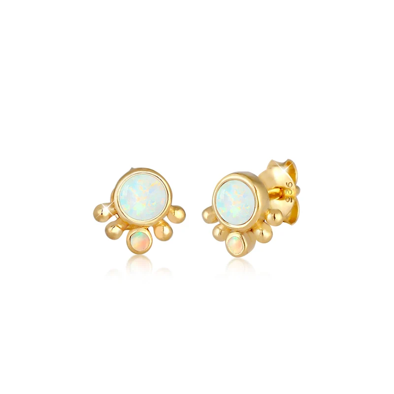 Ohrstecker | Opal ( Weiß )