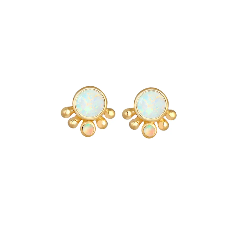 Ohrstecker | Opal ( Weiß )