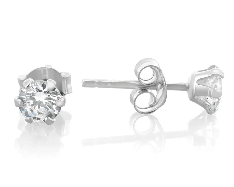 OHRSTECKER SILBER, KRISTALL, 925 STERLING SILBER OHRRINGE