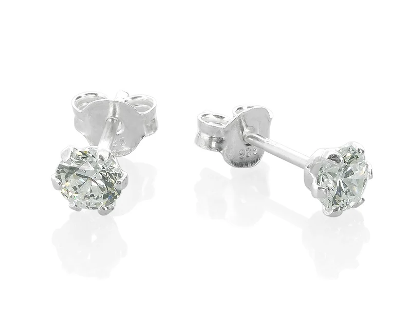 OHRSTECKER SILBER, KRISTALL, 925 STERLING SILBER OHRRINGE