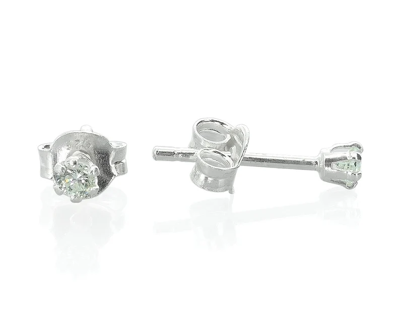 OHRSTECKER ZIRKONIA STEIN, KRISTALL OHRSCHMUCK, 925 SILBER OHRRING