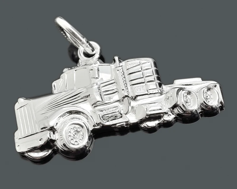 MÄNNER SCHMUCK TRUCK CHARM TRUCKER GESCHENKE CHARMS 925 SILBER
