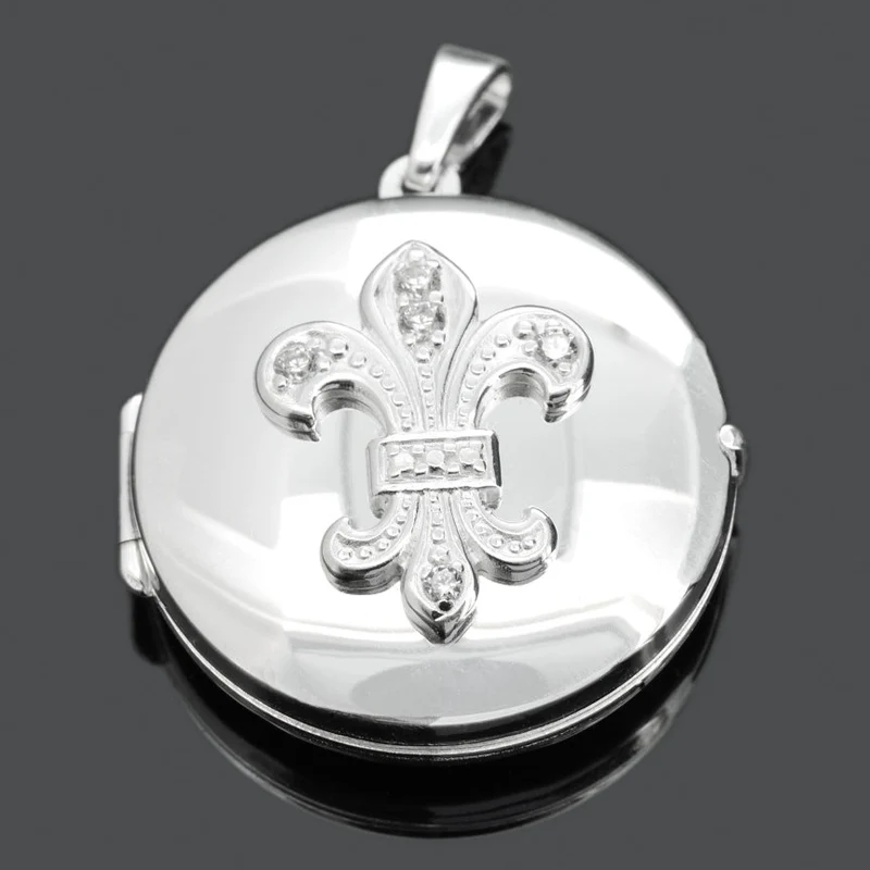 MEDAILLON SILBER, LILIEN CHARM, SILBERSCHMUCK ONLINE, ANHÄNGER FÜR FOTO