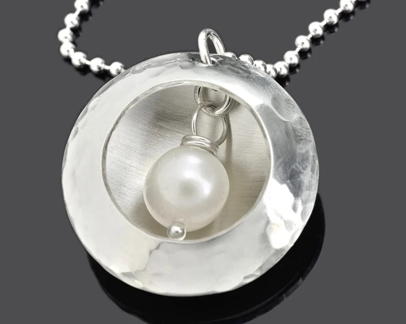 NAMENSKETTE 925 SILBER, SILBERKETTE MIT PERLE, NAMENSSCHMUCK