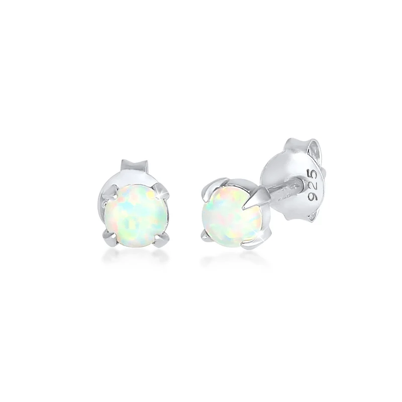 Ohrstecker | Opal ( Weiß )