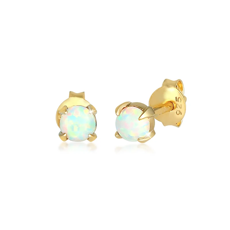 Ohrstecker | Opal ( Weiß )