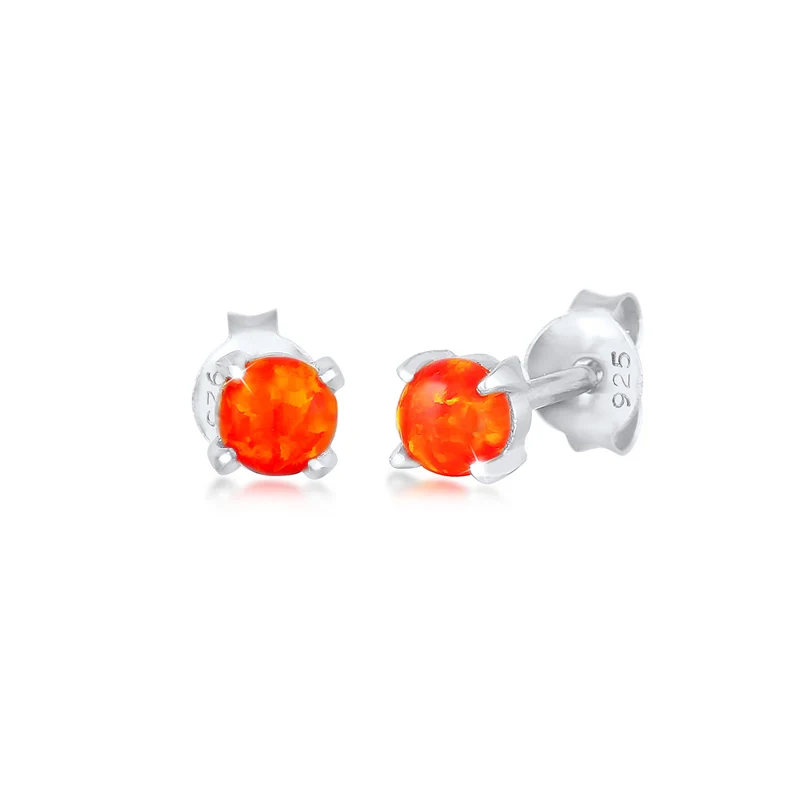 Ohrstecker | Opal ( Weiß )