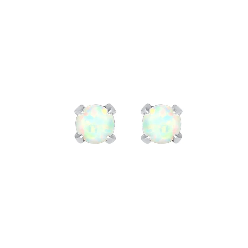 Ohrstecker | Opal ( Weiß )