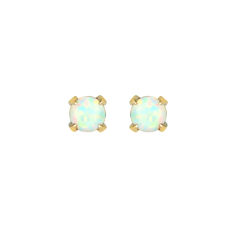 Ohrstecker | Opal ( Weiß )
