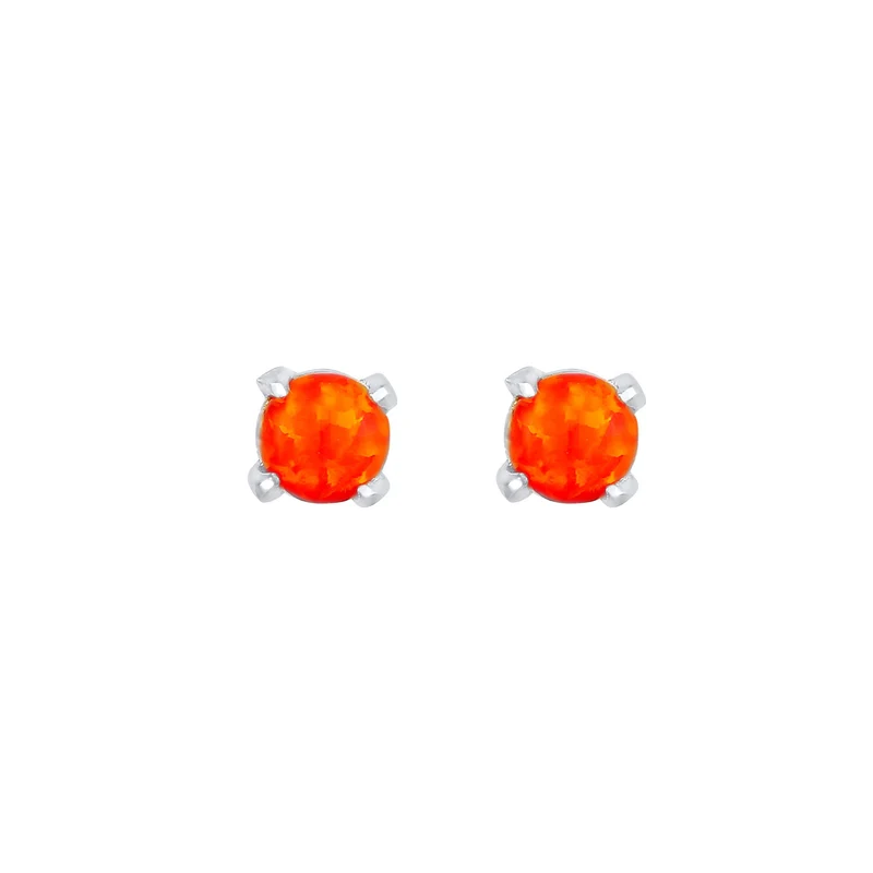 Ohrstecker | Opal ( Weiß )