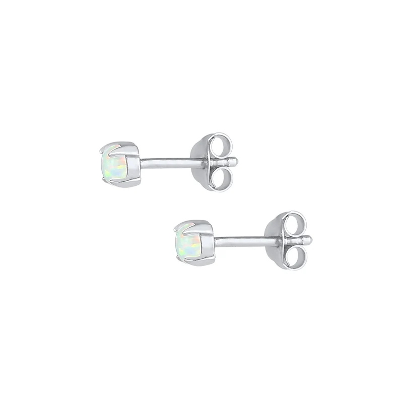 Ohrstecker | Opal ( Weiß )