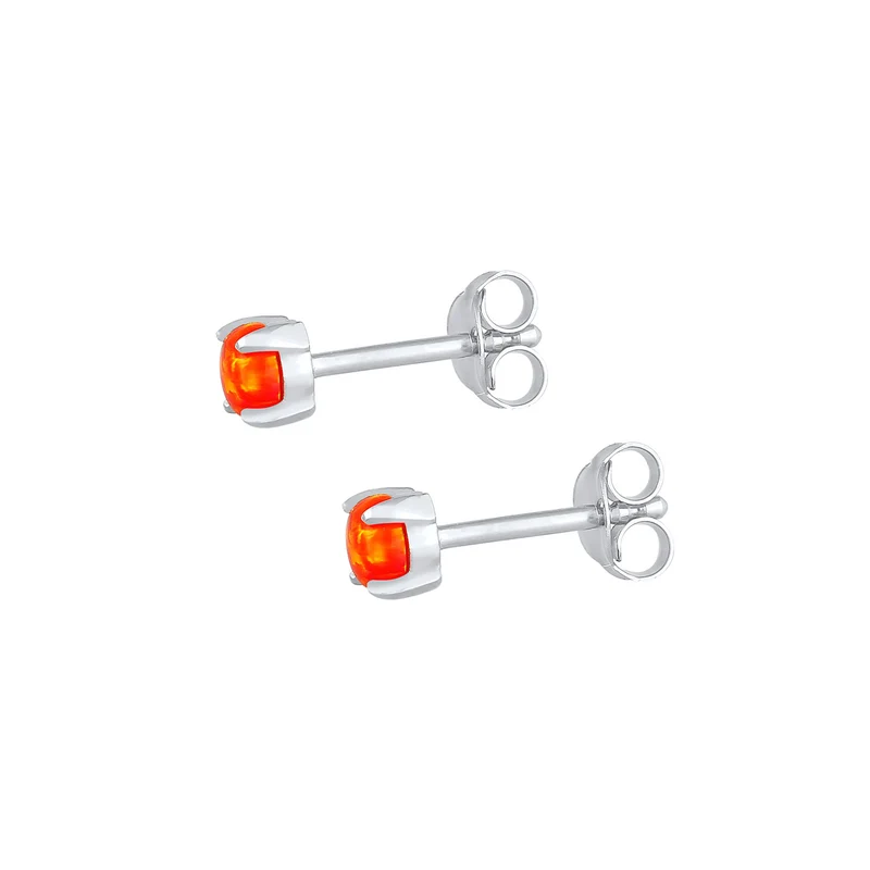 Ohrstecker | Opal ( Weiß )