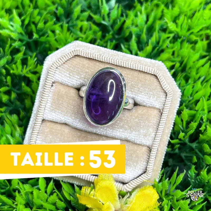 925 Silber Amethyst Ring #126