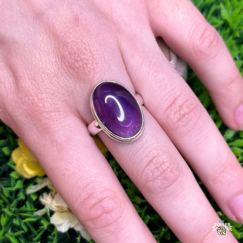 925 Silber Amethyst Ring #126