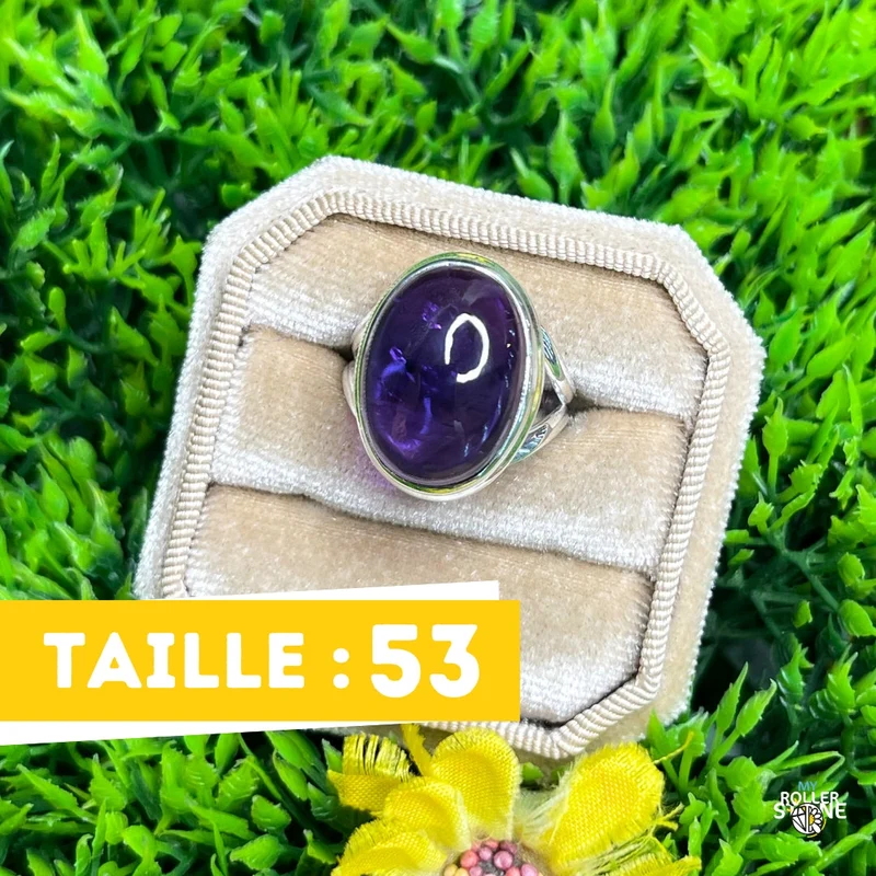 925 Silber Amethyst Ring #123