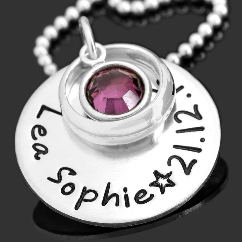 TAUFKETTE GRAVUR 925 SILBER TAUFRING PERSONALSIERBAR GESCHENK TAUFE SCHMUCK